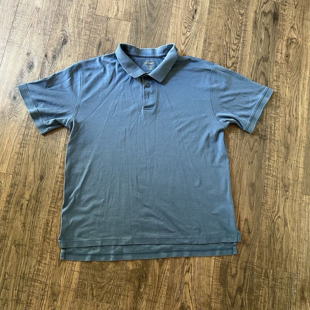 L.L‎ Bean Men’s Polo Shirt Medium Regular Pima Cotton